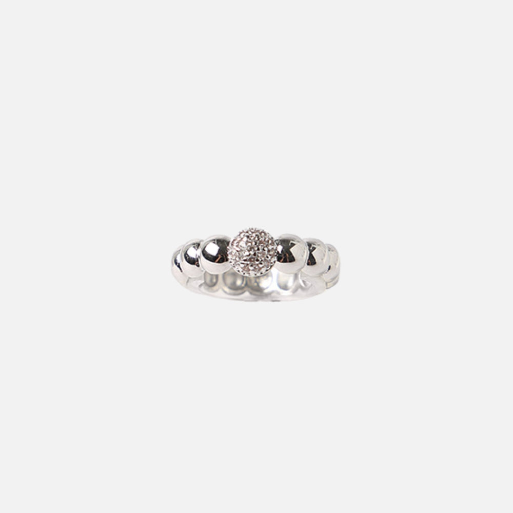 Sparkle Bead Silver ring