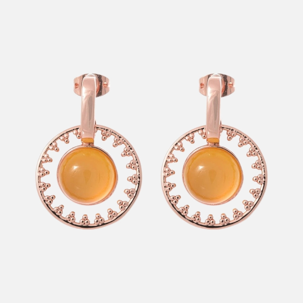 Halo Sphere Earrings Orange