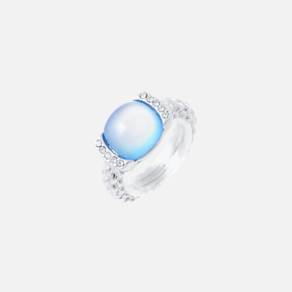 Skye Silver Blue Ring Small