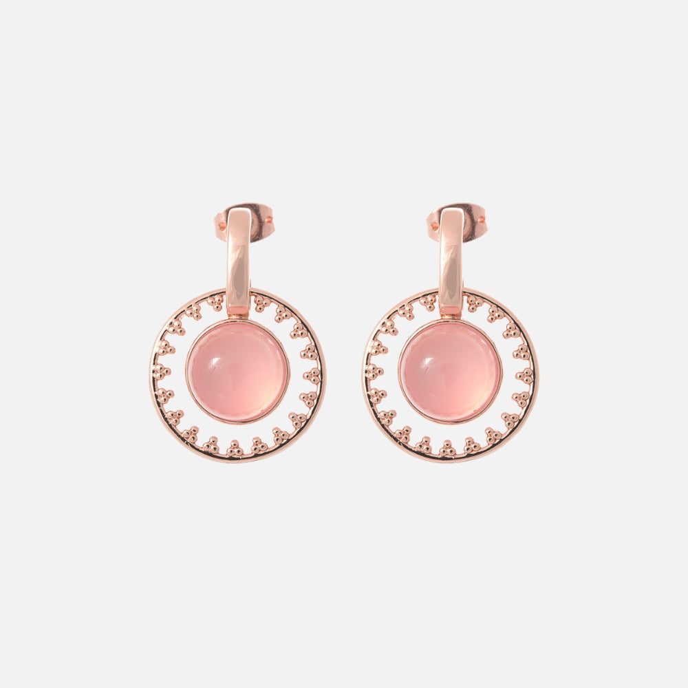 Halo Sphere Earrings Pink