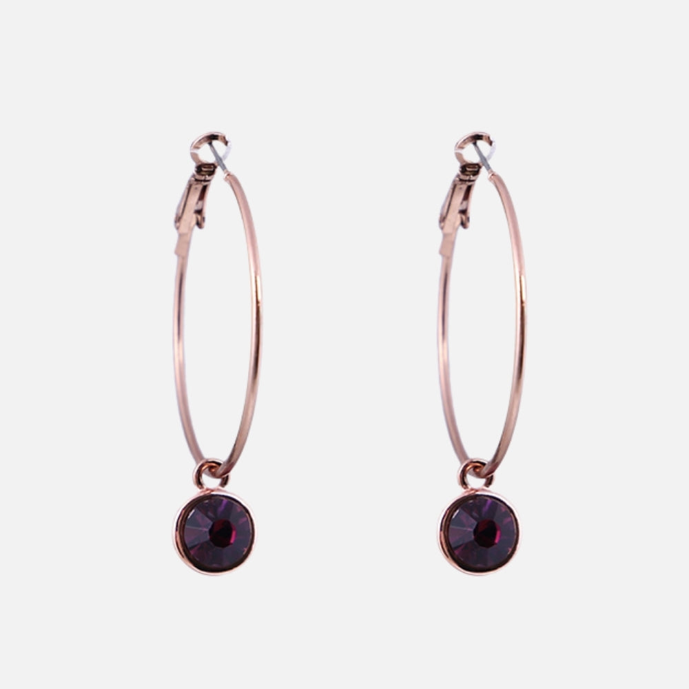 Amara Purple Hoops