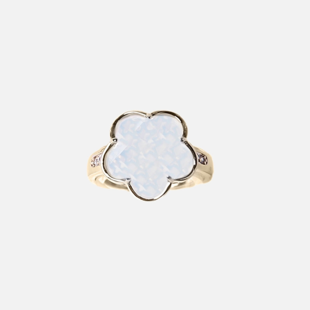 Flower Ring White Large