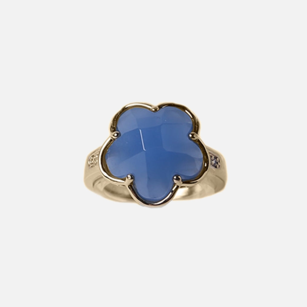 Flower Ring Blue Medium
