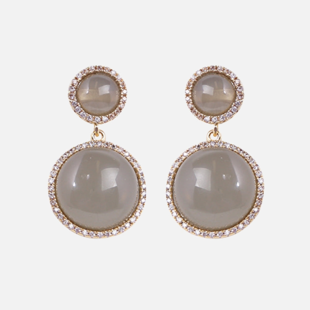 Mia Grey Stone Earrings