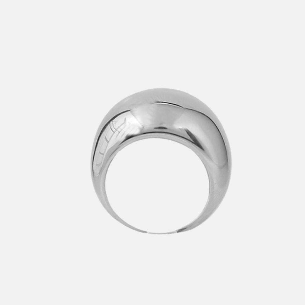Silver Dome Statement Ring Small