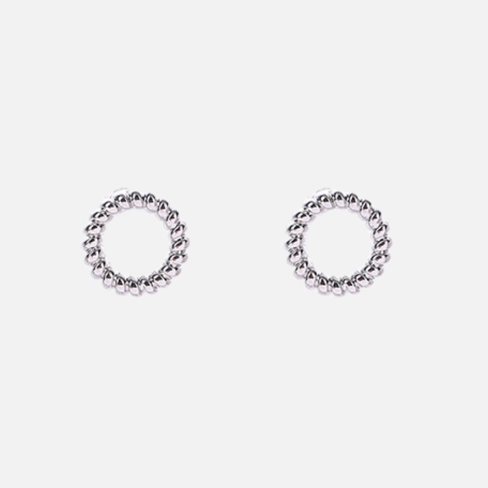 Beaded circle studs