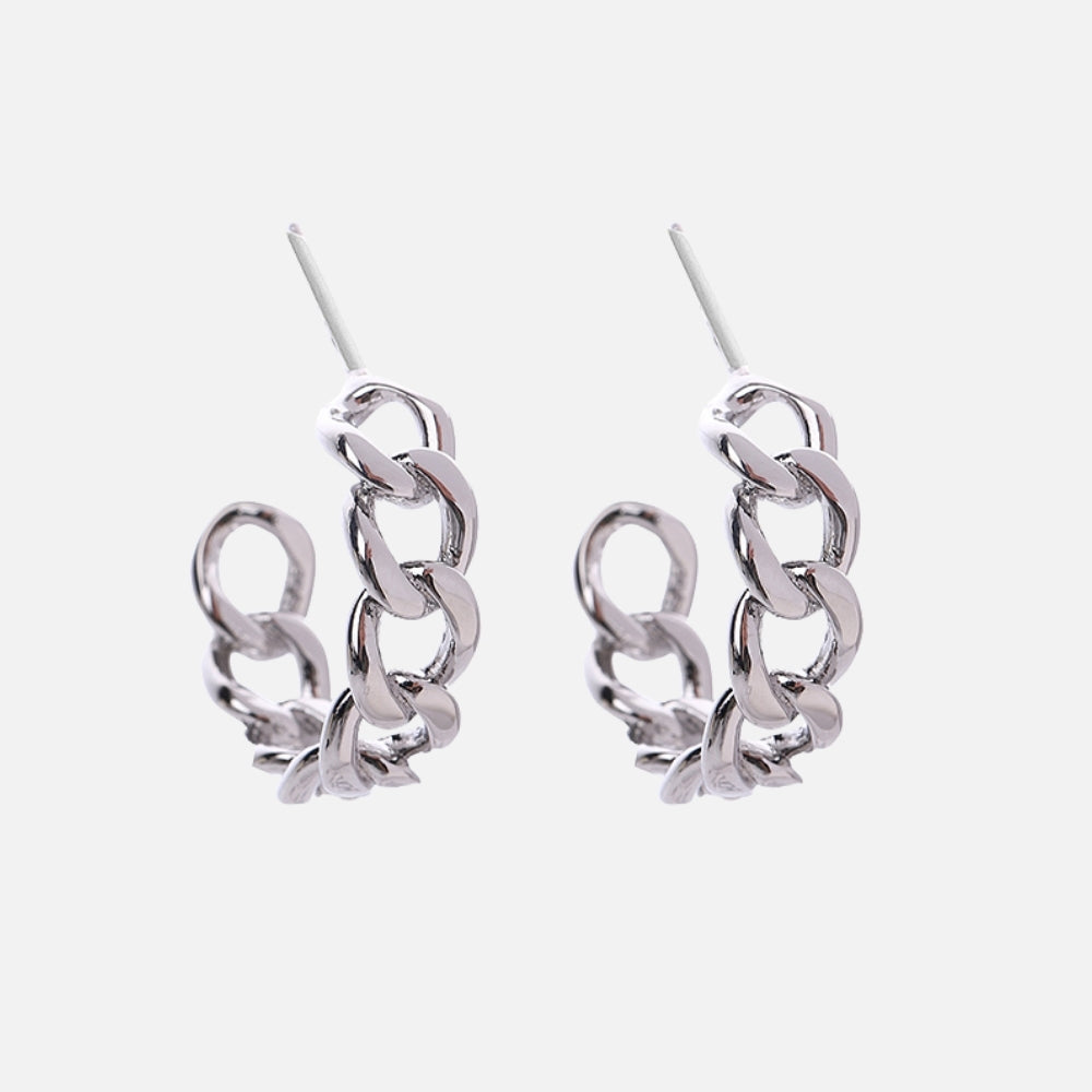 Nola chain earrings silver