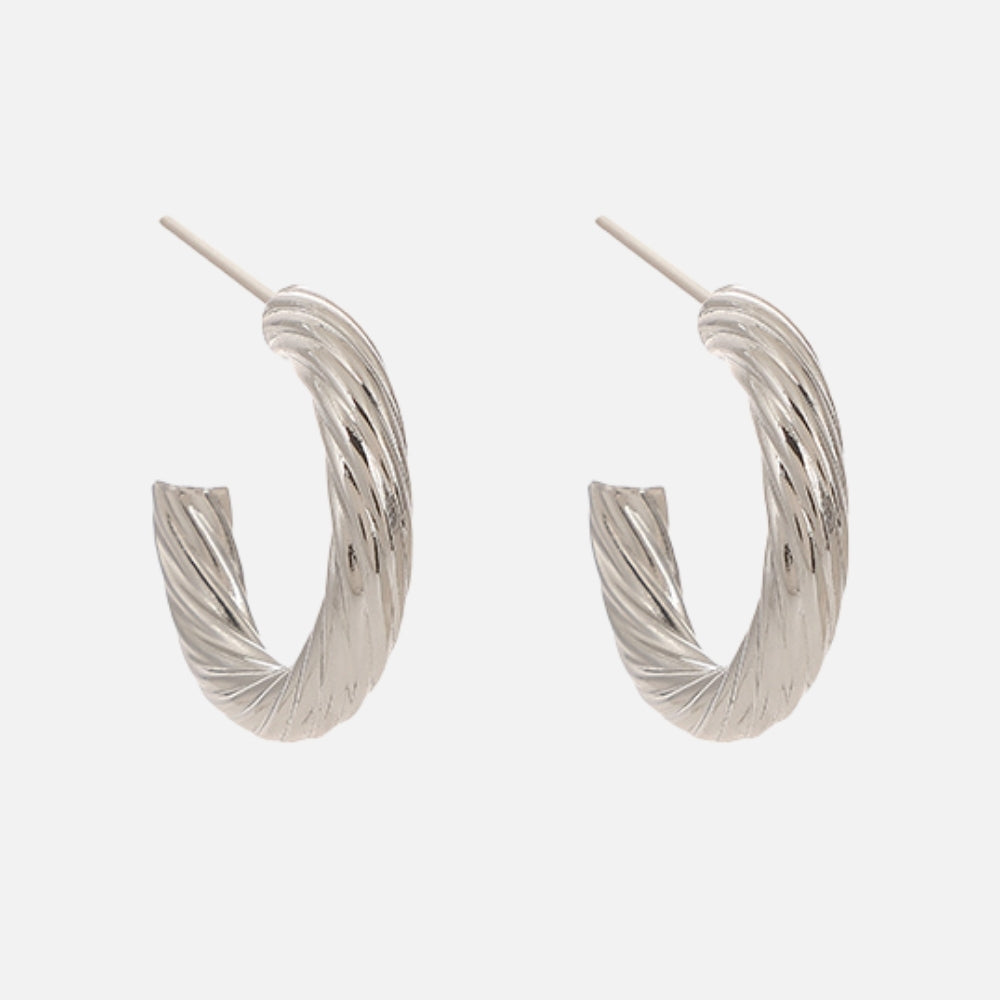 Twisted Silver Hoops