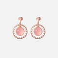 Halo Sphere Earrings Pink