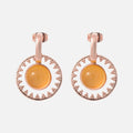 Halo Sphere Earrings Orange