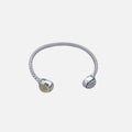 Shimmer Bangle White opal