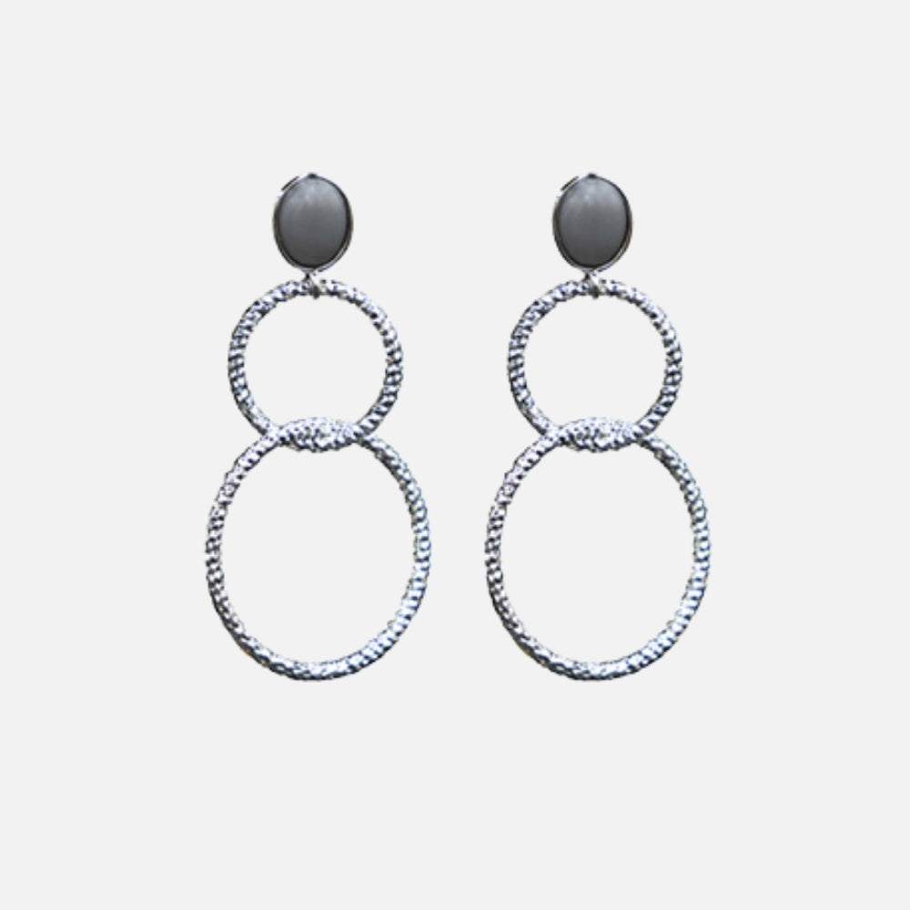 Silver Infinity Hoops