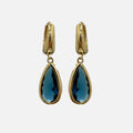 Sky Blue Drop Hoop Earrings