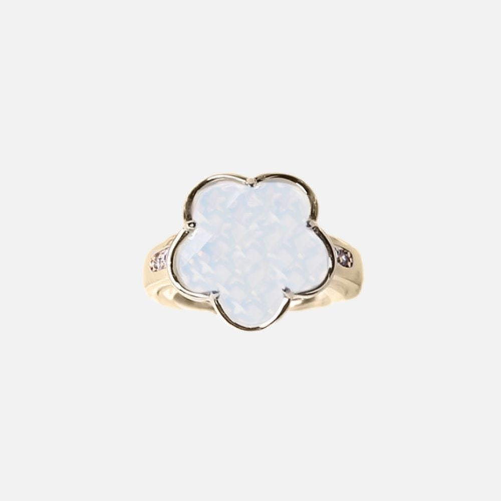Flower Ring White Small