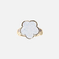 Flower Ring White Small