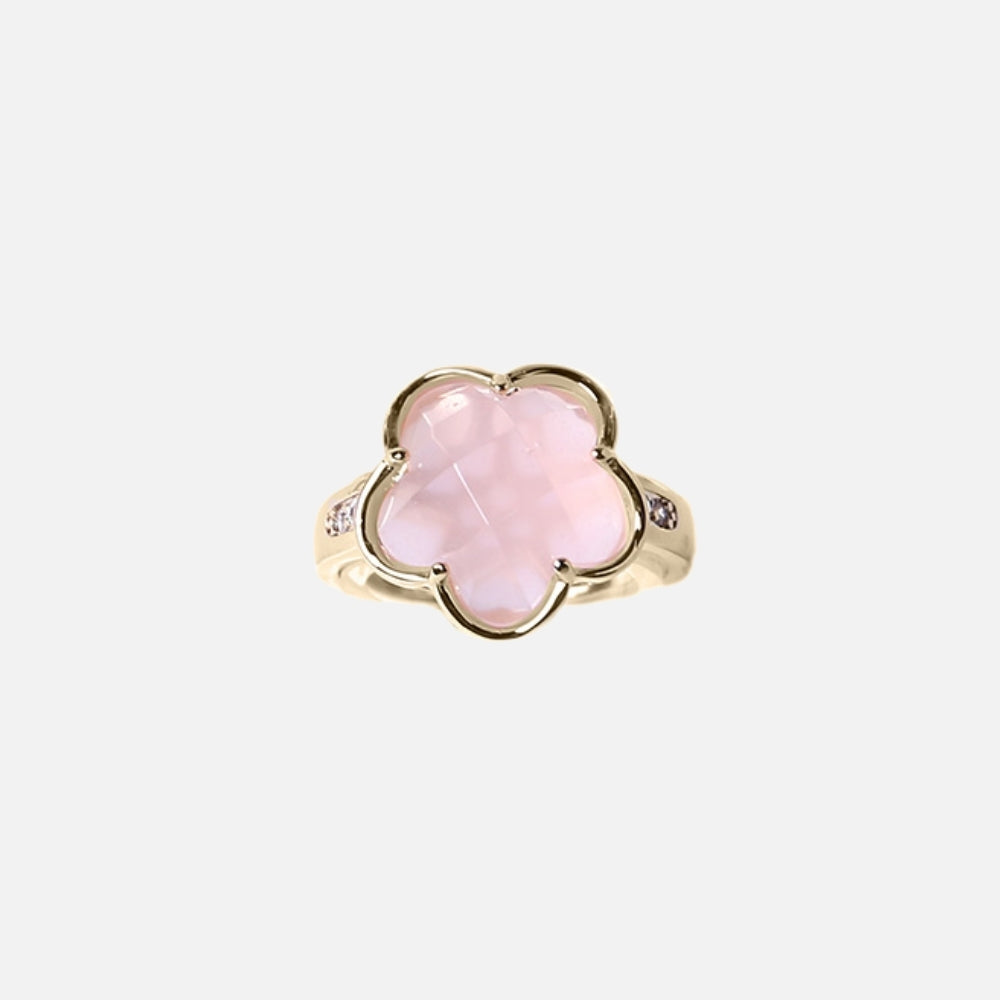Flower ring pink Small