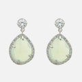 Lime Glow Teardrop Earrings