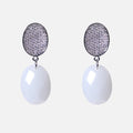 Silver Sparkle Drop Earrings