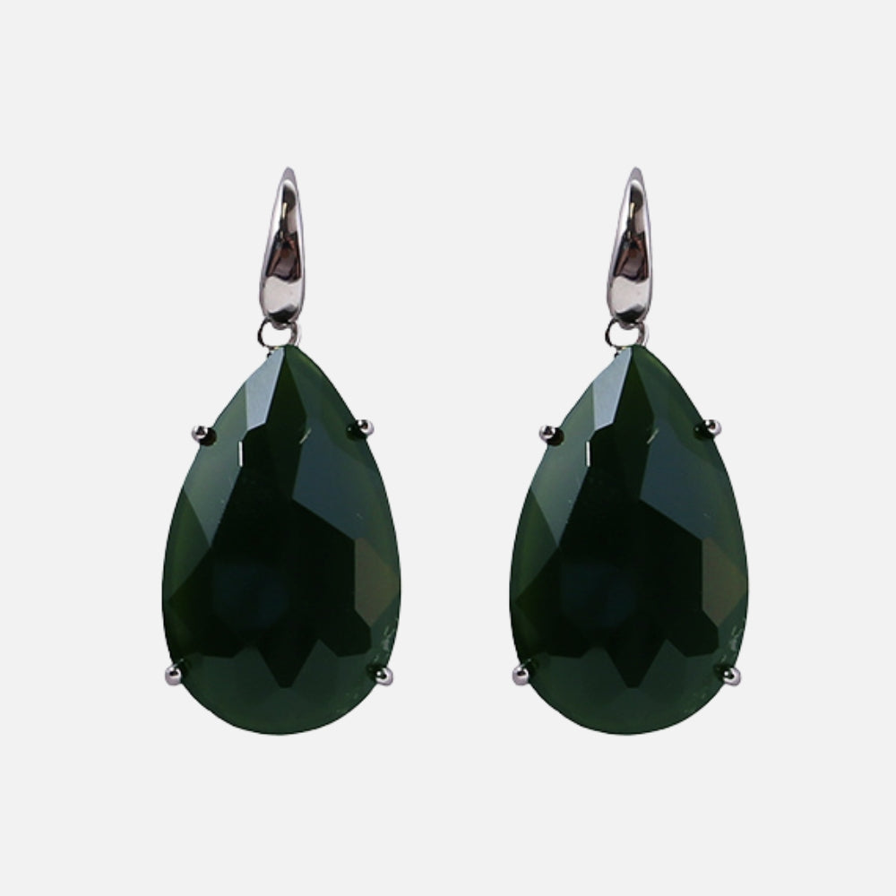 Lina Green Drop Earrings