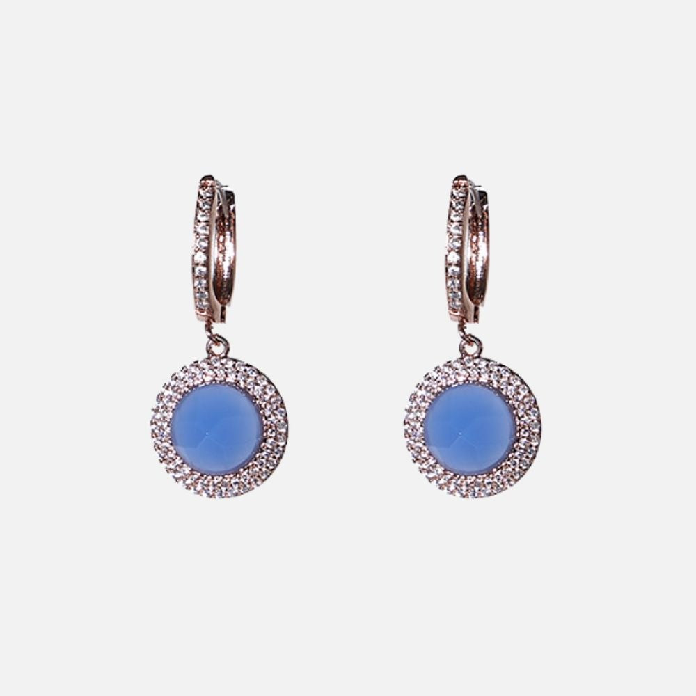 Liva Blue Hoop Earrings