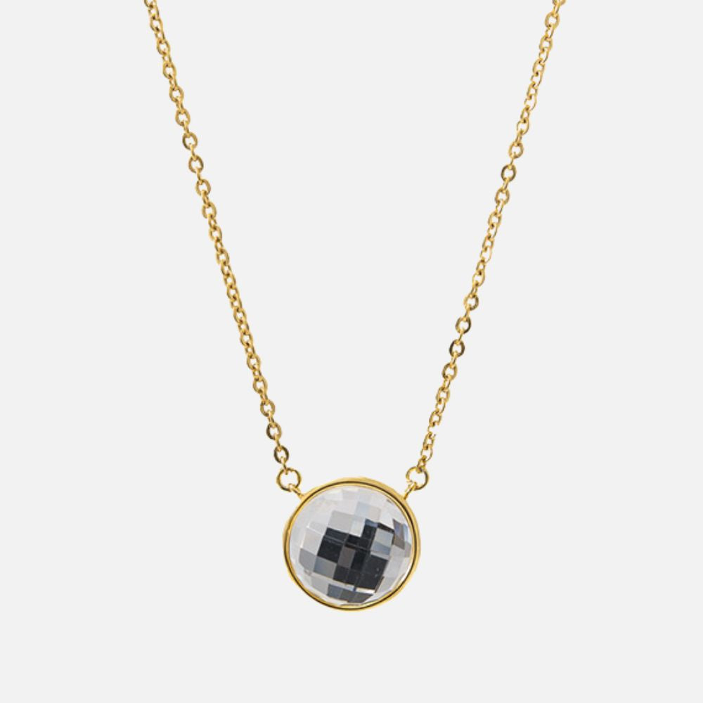 Crystal Drew Necklace Gold