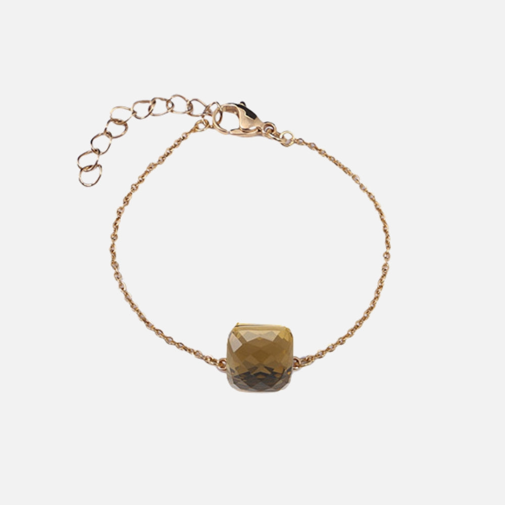 Eckiges Armband Braun