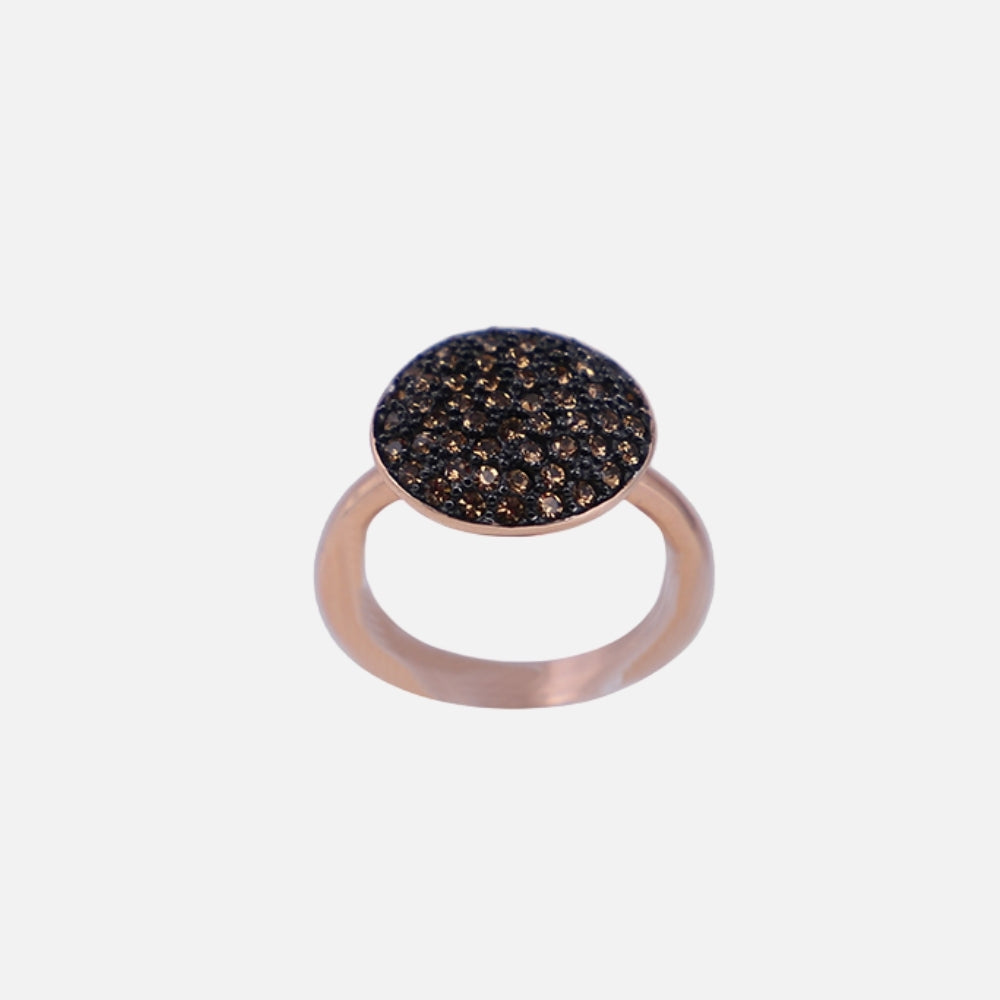 Pavé Cluster Ring Rosé