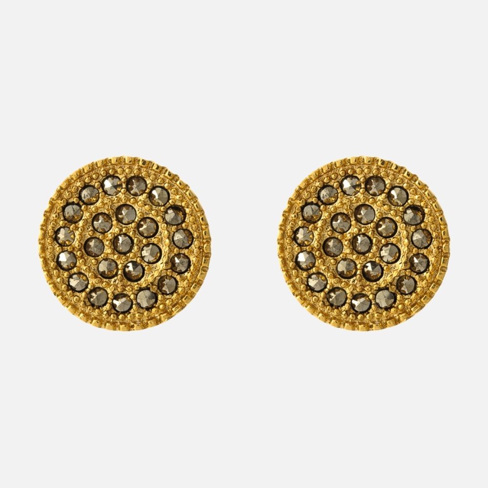 Midnight Sparkle Gold Earring