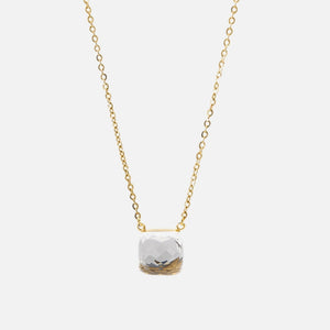 Quadratische Gliederkette Gold Kristall