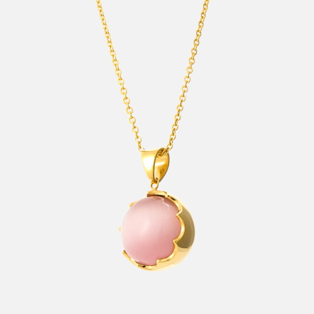 Amber Blush Orb Necklace