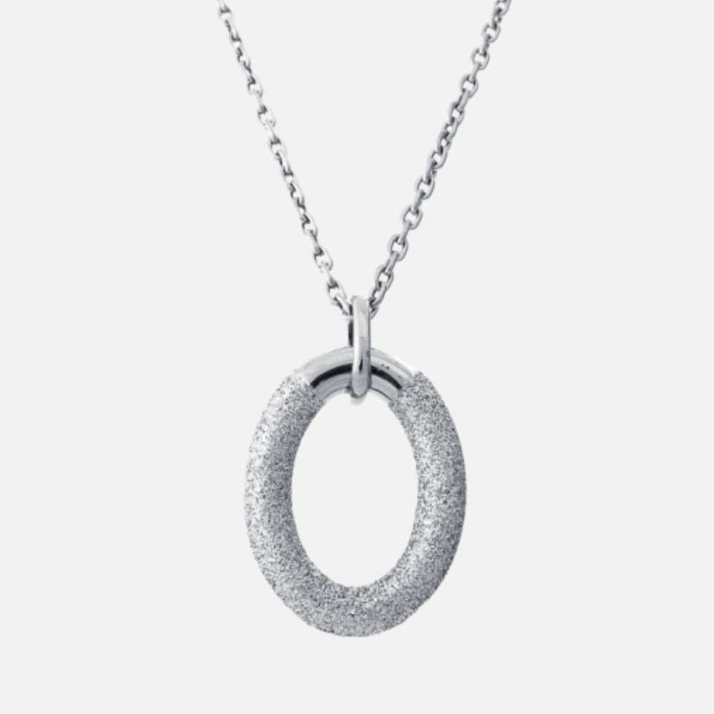 Sparkle Loops Necklace Silver