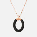 Sparkle loops Necklace Black/ Rosé