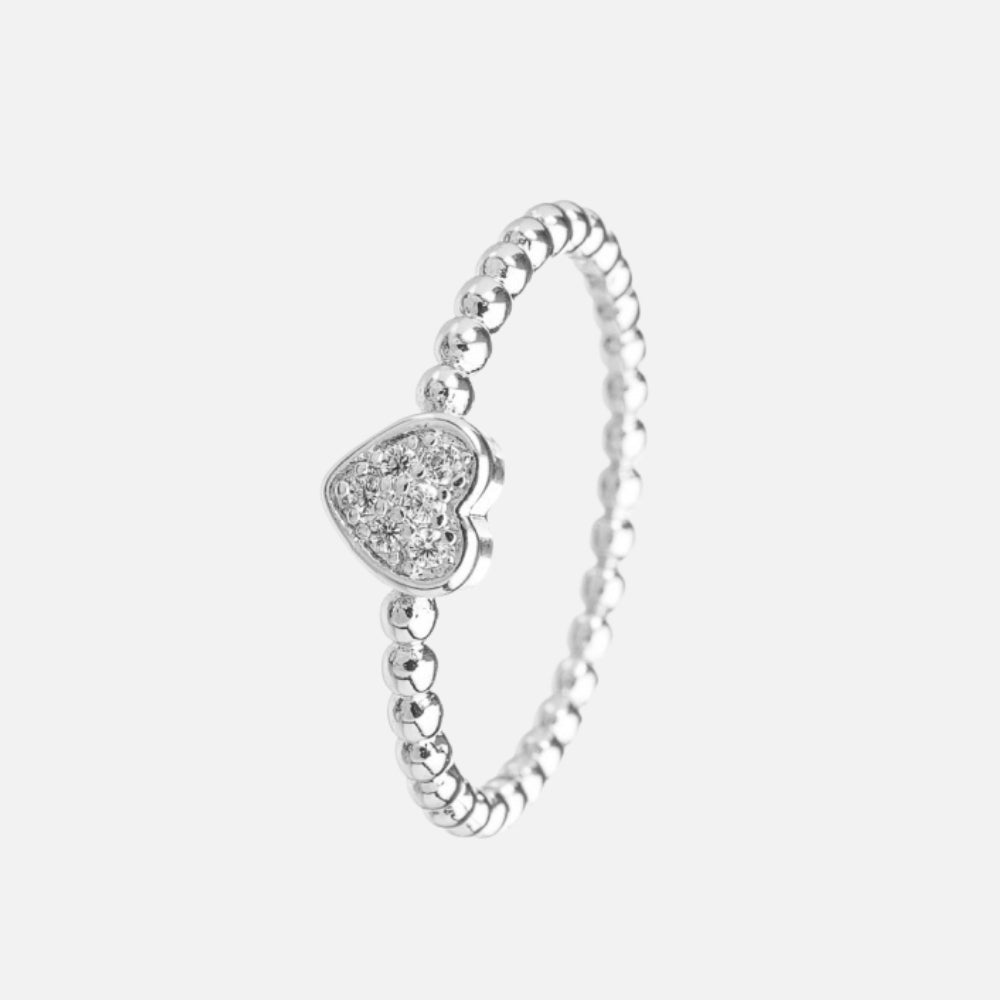 Herzring Silber