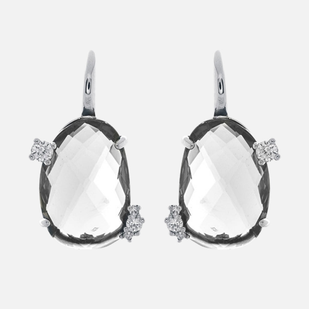 Crystal Halo Drop Earrings